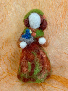 Woman Needle-felted Table Puppet - Waldorf Early Childhood