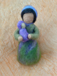 Mother and Baby  Needle-felted Table Puppet - Waldorf Early Childhood