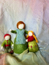 Mother and Brother and Sister Needle-felted Table Puppet - Waldorf Early Childhood