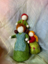 Mother and Brother and Sister Needle-felted Table Puppet - Waldorf Early Childhood