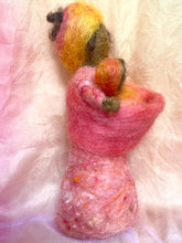African Mother and Child Table Puppet  - Needle-felted Wool / Waldorf Style