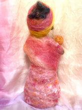 African Mother and Child Table Puppet  - Needle-felted Wool / Waldorf Style