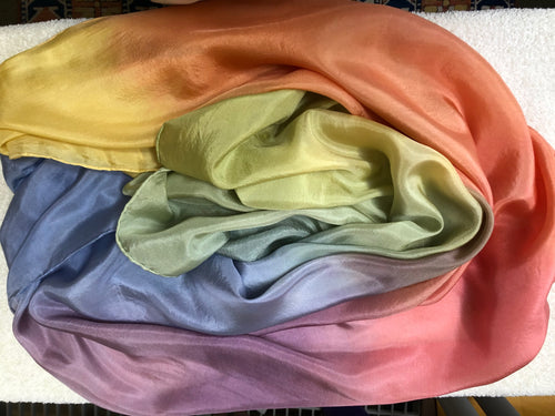 Early spring sale $25. off !!  Dyeing Silk for Puppet Stages, Story Aprons, Nature Tables - Basic dyeing and Multicolor / Over-dyeing.   A two week Online Course