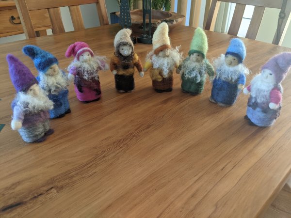 The Art  of Needle-Felting an Old Gnome Finger Puppet